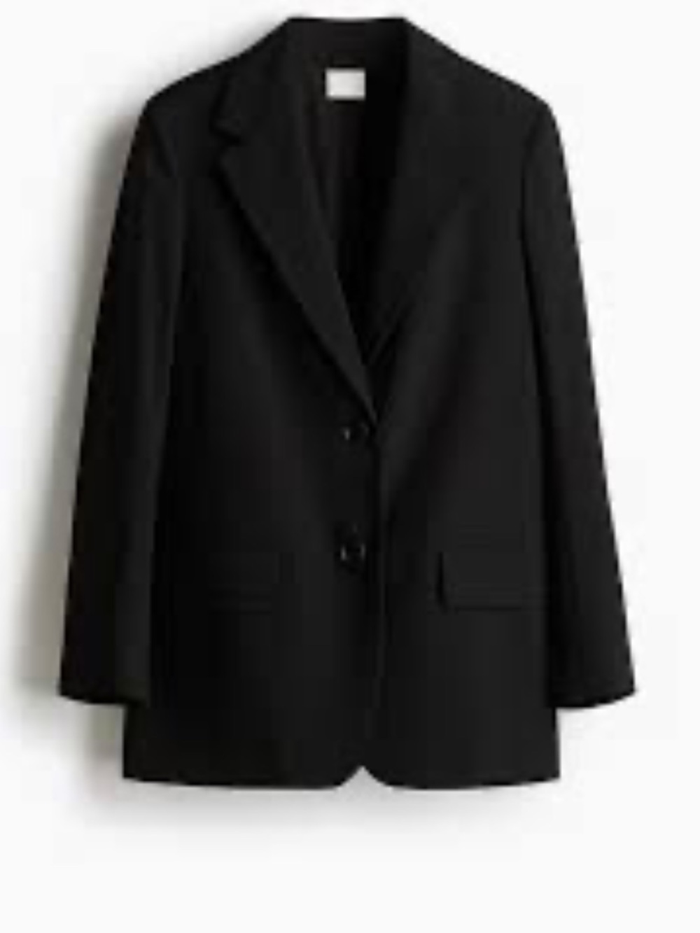 NWT H&M Black Long Blazer with Notch Lapel